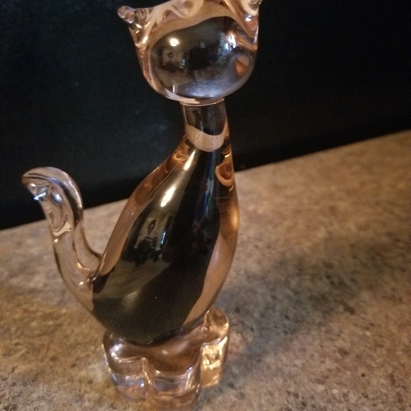 Vintage blown glass art cat - Picture 2 of 7